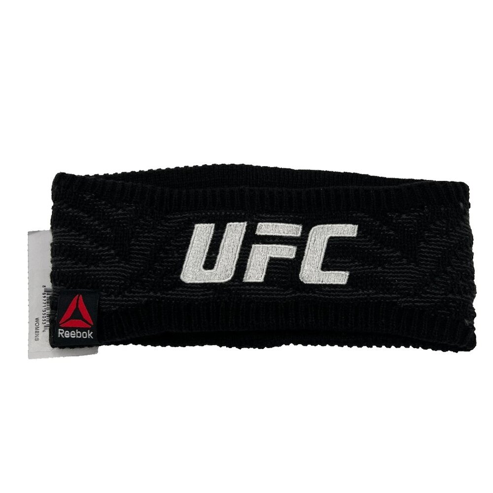 Reebok Womens OSFA Black Knit Ear Warmer UFC Winter Headband NWT